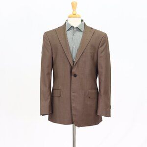 Kenneth Roberts 42R Brown Solid 2-Button Sport Coat Blazer Jacket T192